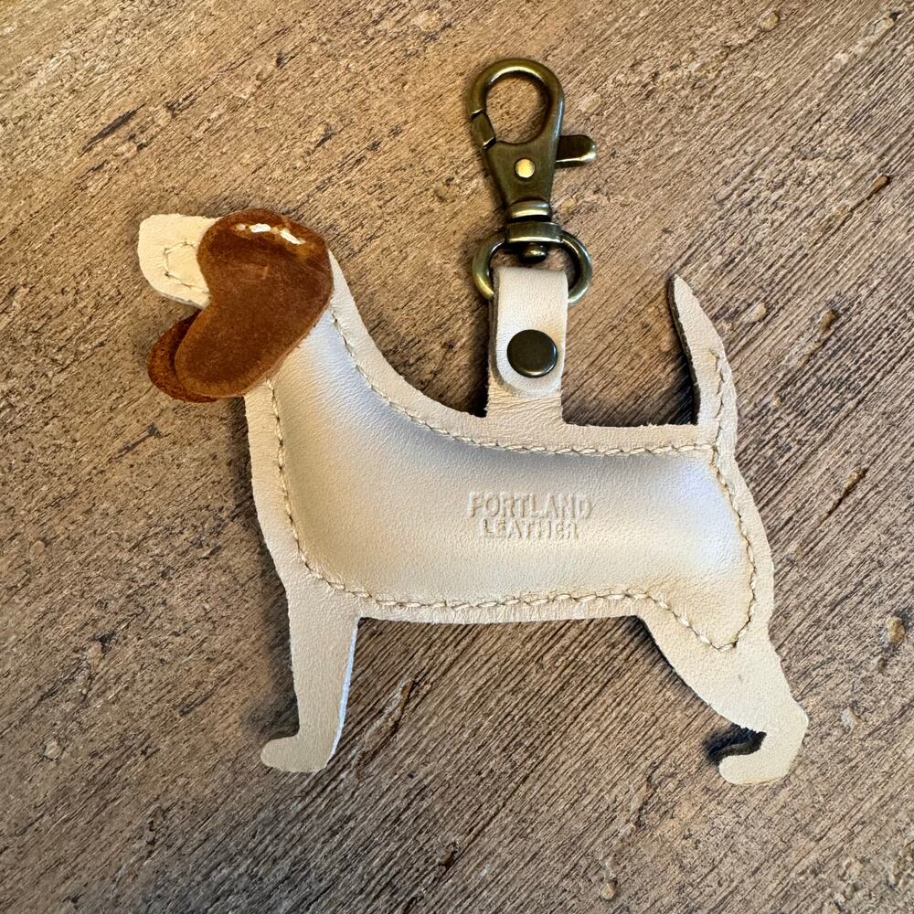 Portland Leather Hound Dog Purse Charm Portland Leather DAKOTA MERLOT KIRA - Picture 4 of 4